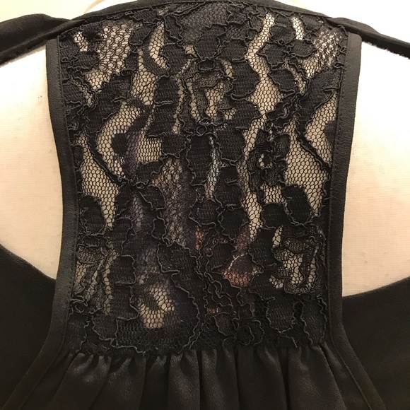 Urban Outfitters “Sparkle&Fade” Black Blouse with Lace and Keyhole Back Detail - Picture 8 of 9
